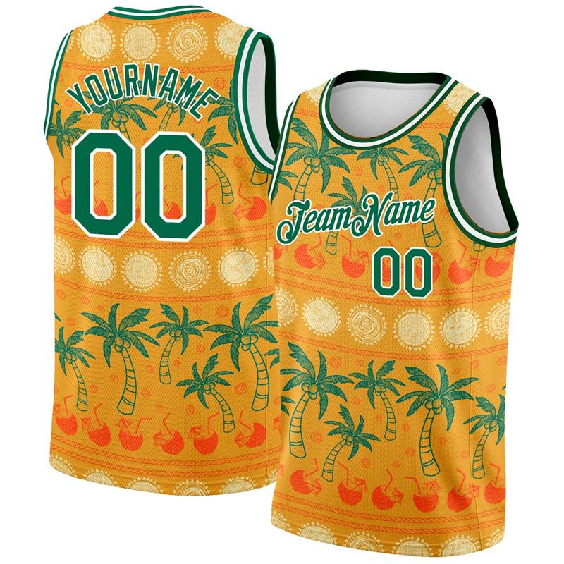 Hawaiian Coconut Tree Theme Vest  Custom Basketball  Casual Cool Streetwear Tank