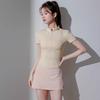 Sports jacket women's slim and thin quick-drying yoga clothes top short-sleeved Pilates training running feather tennis clothes