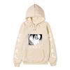 Anime Attack on Titan Levi Ackerman Hoodie, Double Sleeve Japanese Text Print Pullover Sweatshirt Long Sleeve Streetwear for Men Women