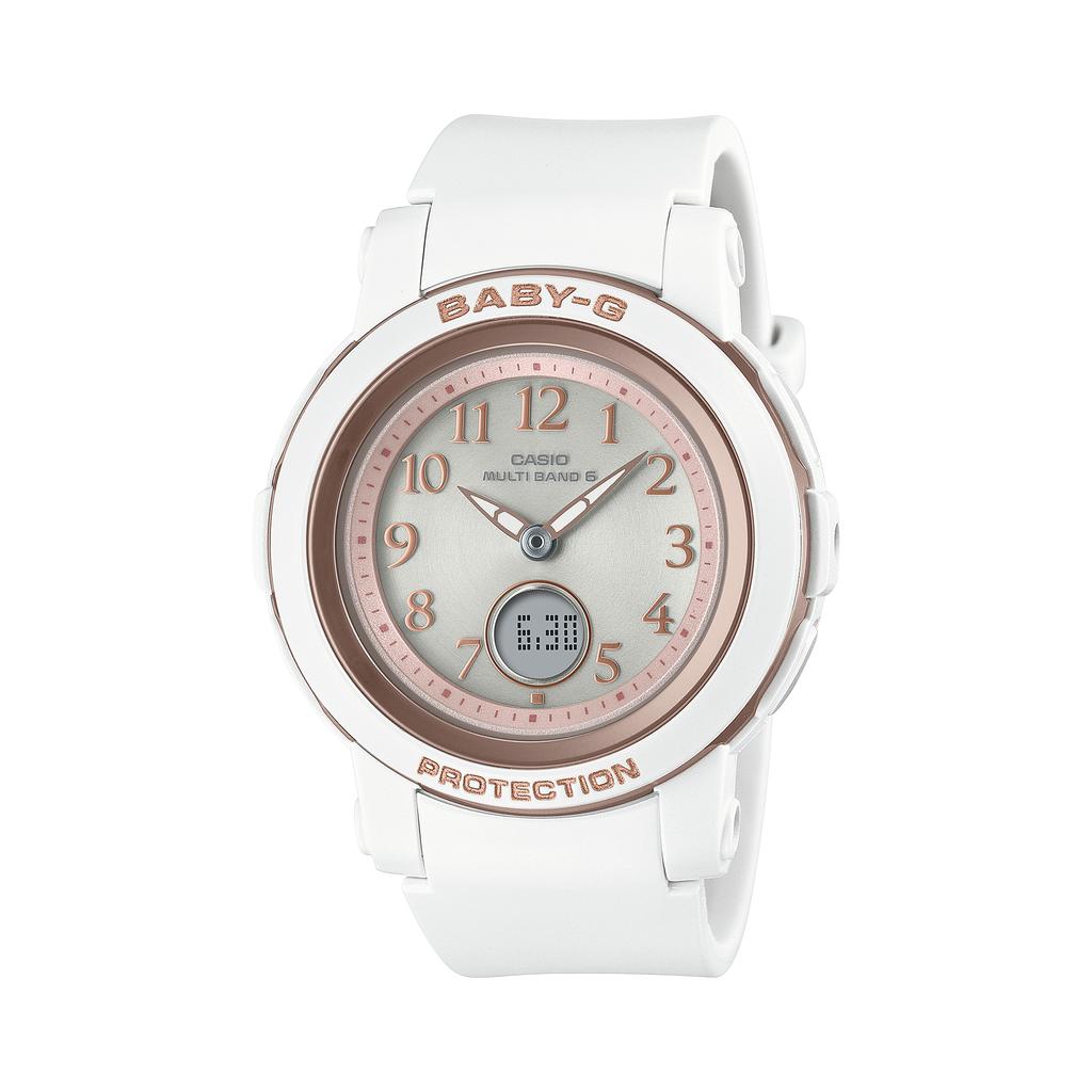 Casio Мужские кварцевые часы BGA-2900AF-7A из смолы, водостойкие 100 м, ударопрочные, с будильником