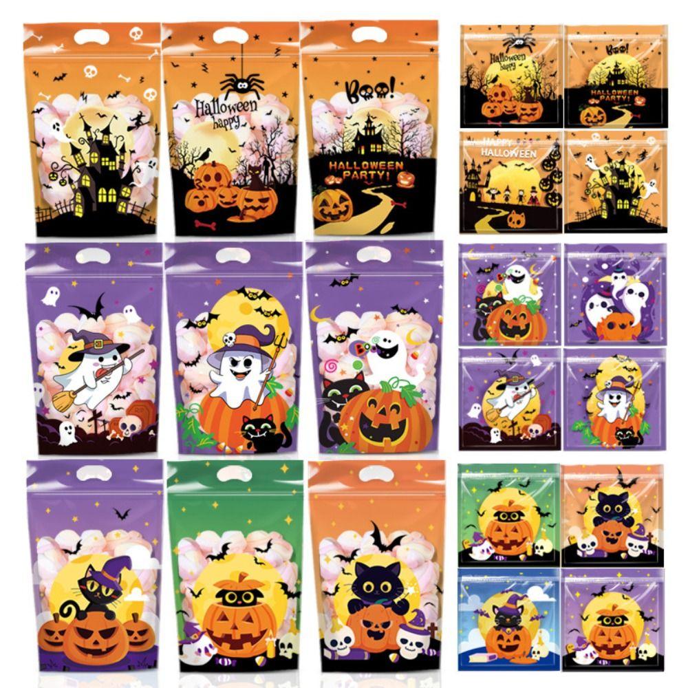 Resealable Zipper Halloween Candy Bags Composite Film Resealable Food Bags Halloween Party Favors