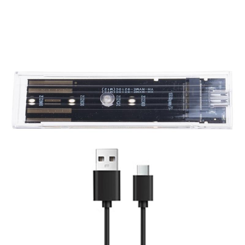 USB3.0 M.2 NVME / Опциональный корпус для жесткого диска Прозрачный корпус из ПК Малый размер для легкого осмотра оборудования и эффективного охлаждения