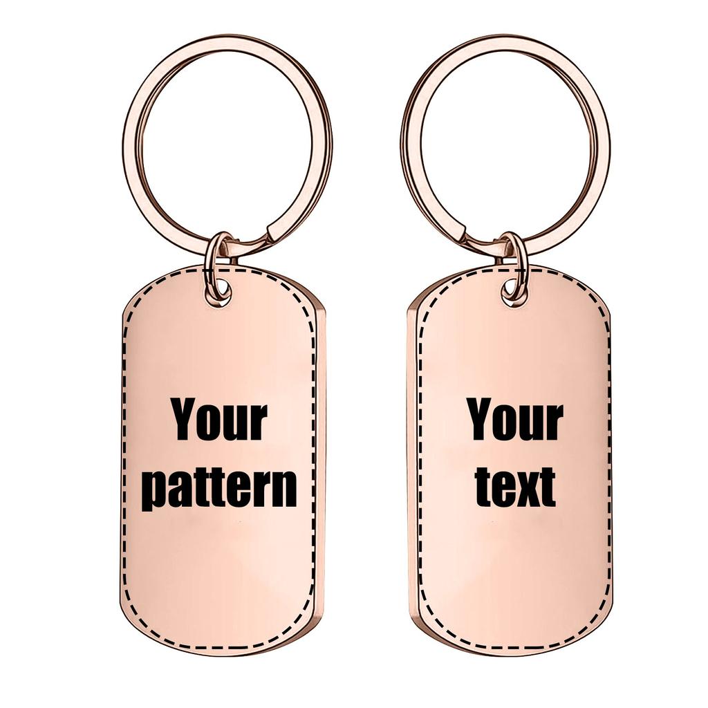 Эпоксидная цветная печать - персонализированная надпись на заказ из нержавеющей стали металлический брелок