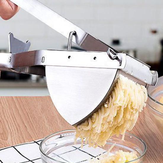 Картофелемялка из нержавеющей стали, прочная толкушка для продуктов и овощей, безопасная для посудомоечной машины, незаменимый кухонный инструмент для получения однородного пюре и картофельного пюре
