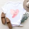 (Asian Size) Women Clothing Print Tee Top Fashion T Shirt Woman Love 90s Style Cartoon Trend Female Short Sleeve Graphic T-shirts