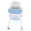 Складной детский стульчик с двойным подносом, бесшумные колеса, регулируемая высота для кормления, экономящая место