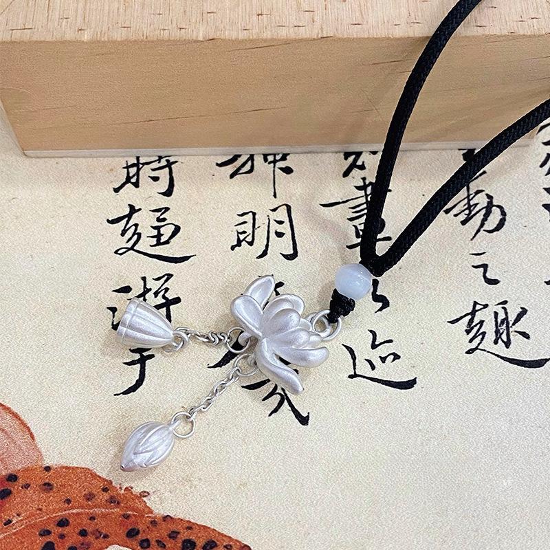 Новый китайский стиль Цветок лотоса, тент лотоса, ожерелье с кисточками, женский этнический стиль, высококачественный шейный платок