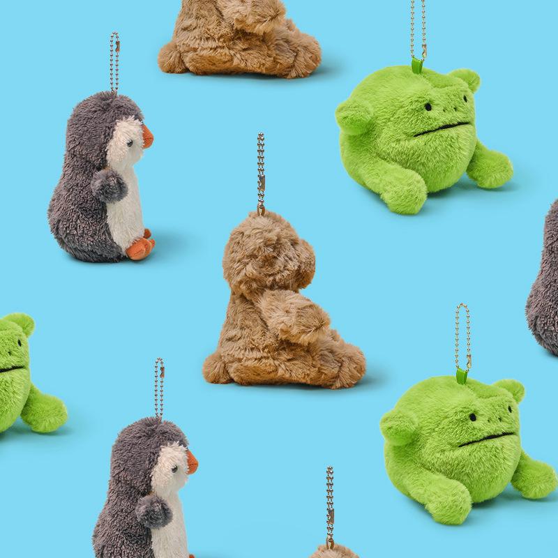 Кружка для латте JC Fun, плюшевая игрушка в виде попкорна для тенниса, круассан, медведь, пингвин, подвеска - детский подарок