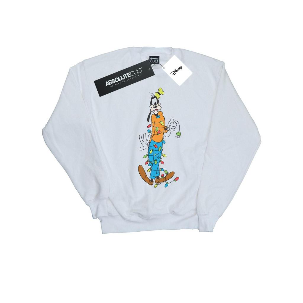 Disney Mens Goofy Christmas Lights Sweatshirt