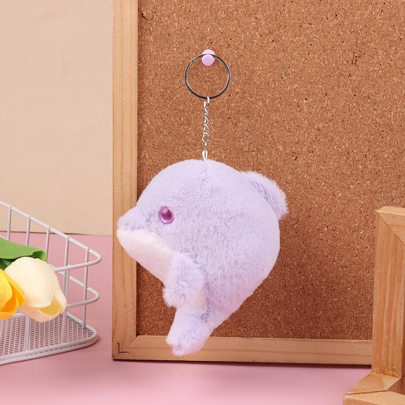 Милая плюшевая игрушка дельфин мультфильм брелок для ключей в виде животного милая плюшевая кукла держатель для ключей рюкзак кулон для детей подарки