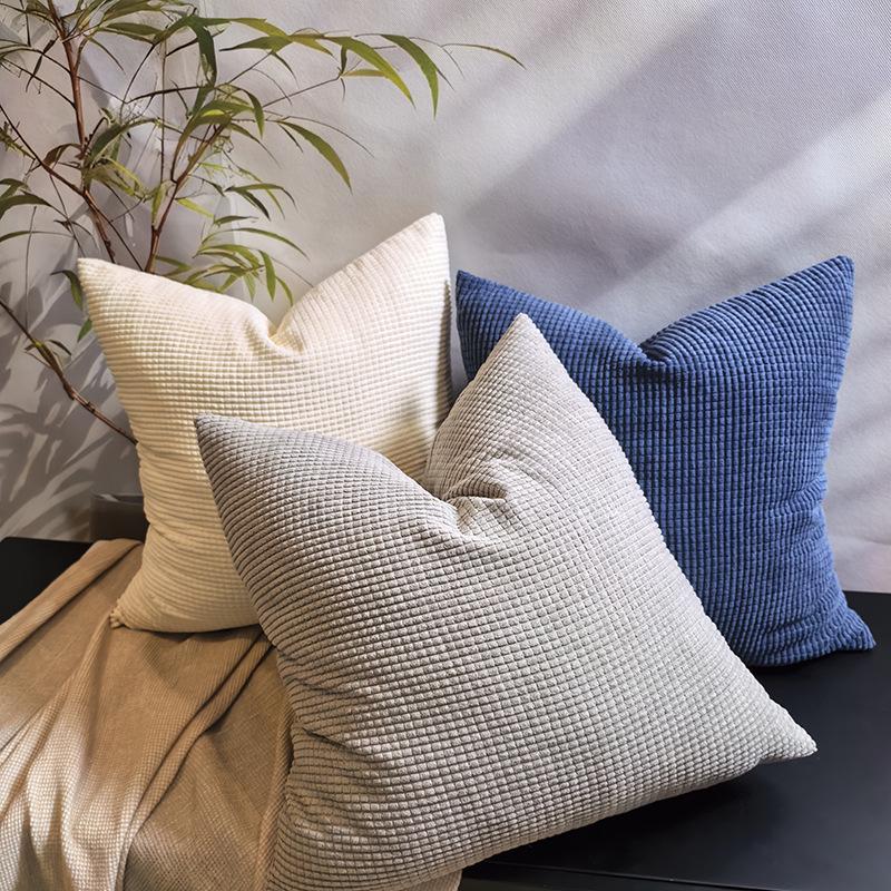 Minimalist Cross-Border Cushion Cover for Office, Car, Sofa, or Home – Classic Corn Kernel Design (Core Not Included)