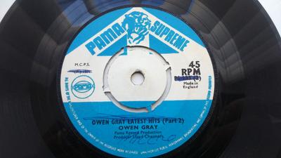 7-дюймовая пластинка OWEN GRAY Owen Gray Greatest Hits Part 12 PS333 Pama Supreme 1971 Великобритания Регги Ска Даб Б/у