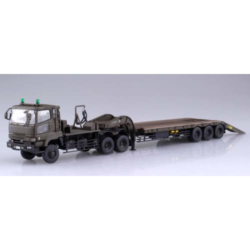 Aoshima Bunka Kyozai 1/72 Military Model Series No. 10 Japan Ground Self-Defense Force Type 73 Extra-Large Semi-Trailer Plastic Model