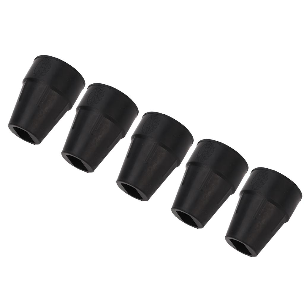 5pcs Walking Cane Tip Flat Rubber Wear Resistance Replacement Crutches Accessories for Grass Loose