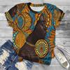 Черная футболка в африканском стиле для девочек, модные женские сексуальные футболки с 3D принтом, уличная одежда, футболки в стиле Харадзюку, топы большого размера для девочек Y2k, женская одежда