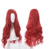 Высококачественный парик для косплея Aquaman Mera, 80 см, красные длинные вьющиеся волнистые термостойкие синтетические волосы, парики для косплея в стиле аниме + шапочка для парика