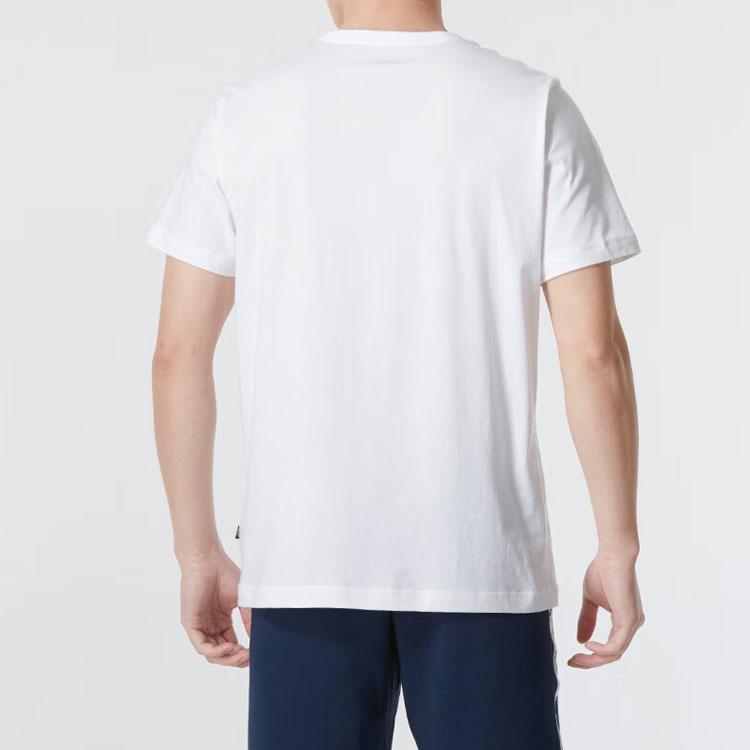 PUMA ESS T Shirts Men's White Crew Neck Moderate Straight Fit 670932-35