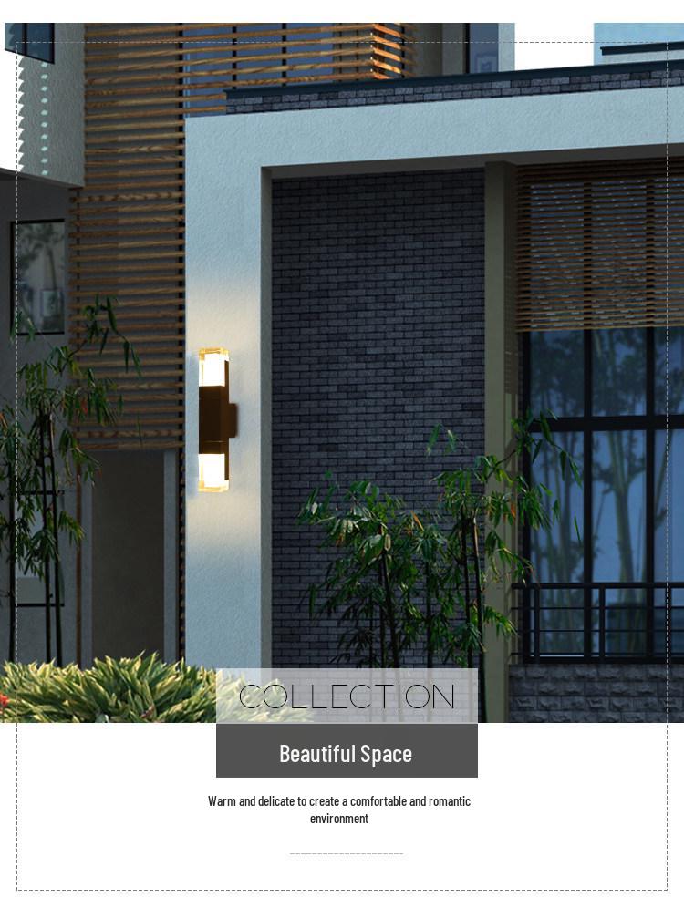 Modern Outdoor Waterproof LED Wall Lamp - Aluminum Heat Dissipation Decorative Light for Courtyard, Balcony, and Doorway