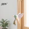 Rustic Home Garden Decoration Hand Carved Wooden Bird Wind Chime, Hanging Bell Decor Thoughtful Holiday Gift for Her with Rope, Wood Pendant