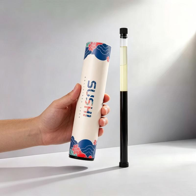 Reusable Japanese Style Round Sushi Push Box Mold 1/4/10Pcs with Sauce Straw Cone for Daily Home Cooking