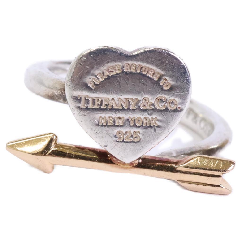 TIFFANY&Co. 70878577 Ag925 Au750 Return to TIFFANY & Co. Lovestruck Heart Tag Ring ring Silver & Rose GoldUsed