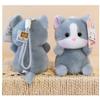 Stuffed Kitten Keychain 15cm Fluffy Bag Charm Cute Bag Pendant  for Backpack