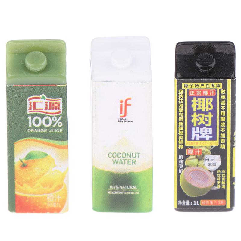 5Pcs 1/12 Dollhouse Simulation Fruit Juice Model Dollhouse Miniature Drinks Bottle Dolls House Kitchen Play Toys Accessories