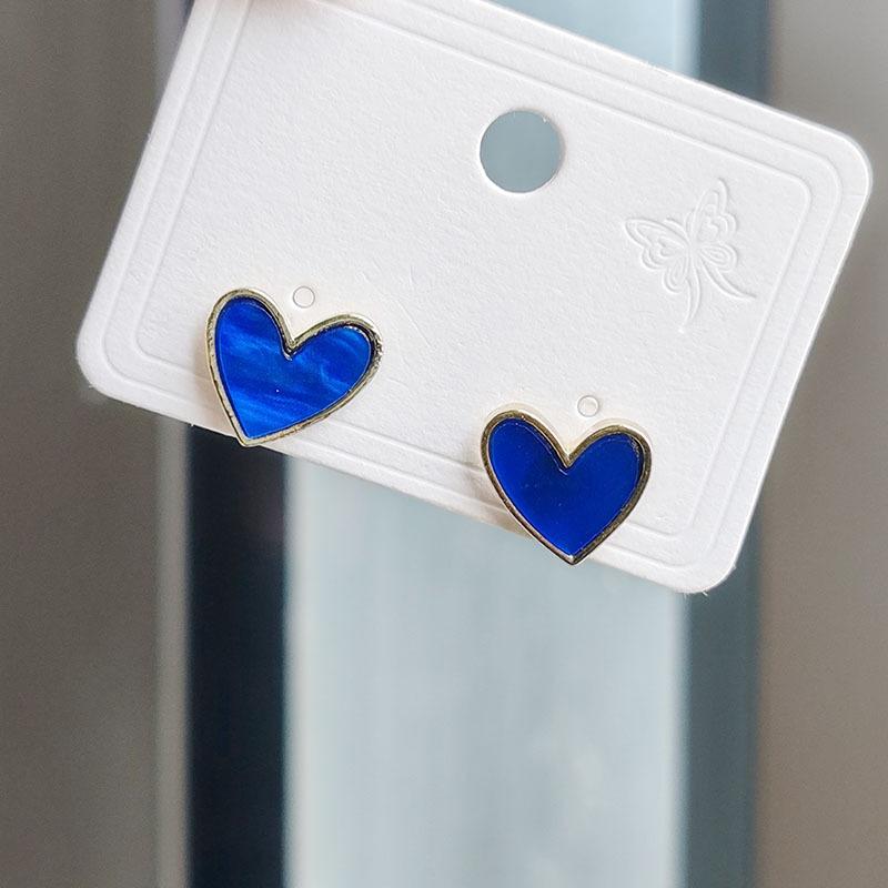 Серьги Batu Blue Love, Annual Tide, серьги-гвоздики Korean Temperament, Women'S Design Sense, атмосферные серьги