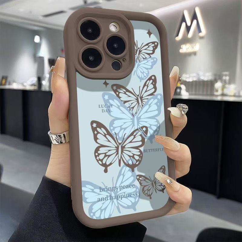 Бабочка подходит для чехла для мобильного телефона iphone16pro Apple 15 противоударный 1413promax новый 12x Европа и Америка