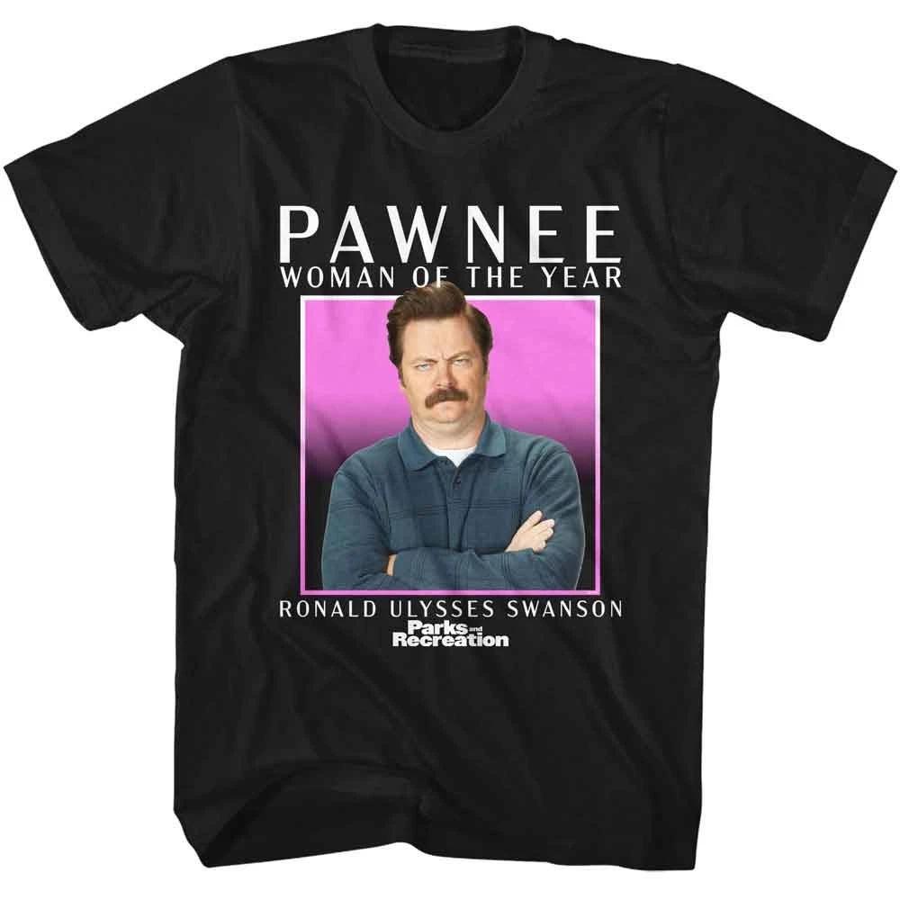 Parks And Recreation - Pawnee Woty - American Classics - Solid Black Adult Short