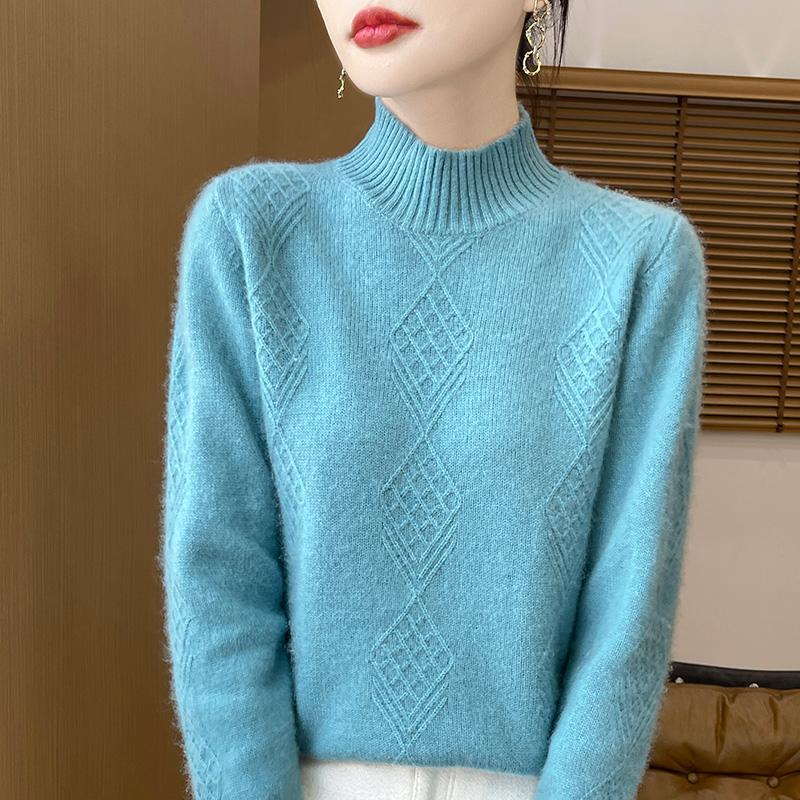 Женский кашемировый свитер Qinghe кашемир 30% кашемир 70% шерсть осенне-зимний пуловер теплый и модный