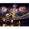 Frame Painting By Numbers For Adults Fireworks Bridge Paint By Number Night Landscape Modern Home Decoration Artcraft 40x50cm