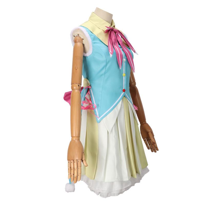 Project Sekai Colorful Stage Kusanagi Nene Cosplay Green Wig with Lovely Dress Clothing Full Set Accessories Halloween Costumes