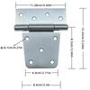 Heavy Duty Door Cabinet Hinge Self Closing Overlay Flat Cabinet Hinge Suitable for Home Decorative Hardware Soundproofing Hinge