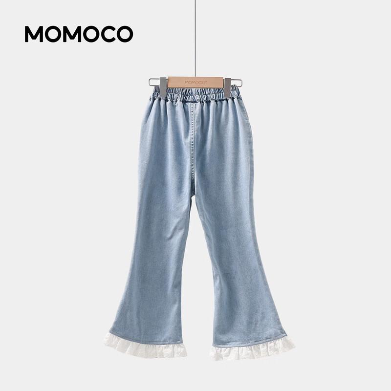 Джинсовые укороченные джинсы MOMOCO для девочек, летние, милые