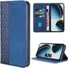 Coque de protection - BOOLING - pour Samsung Galaxy A36 5G/A56 5G - Cuir PU Bleu Marine - Motif Mosaïque - Antichoc