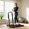 Foldable Treadmill With Removable Desk 2.5HP 1 12 KM H LED Display Handlebar And Mobile Phone Holder Black