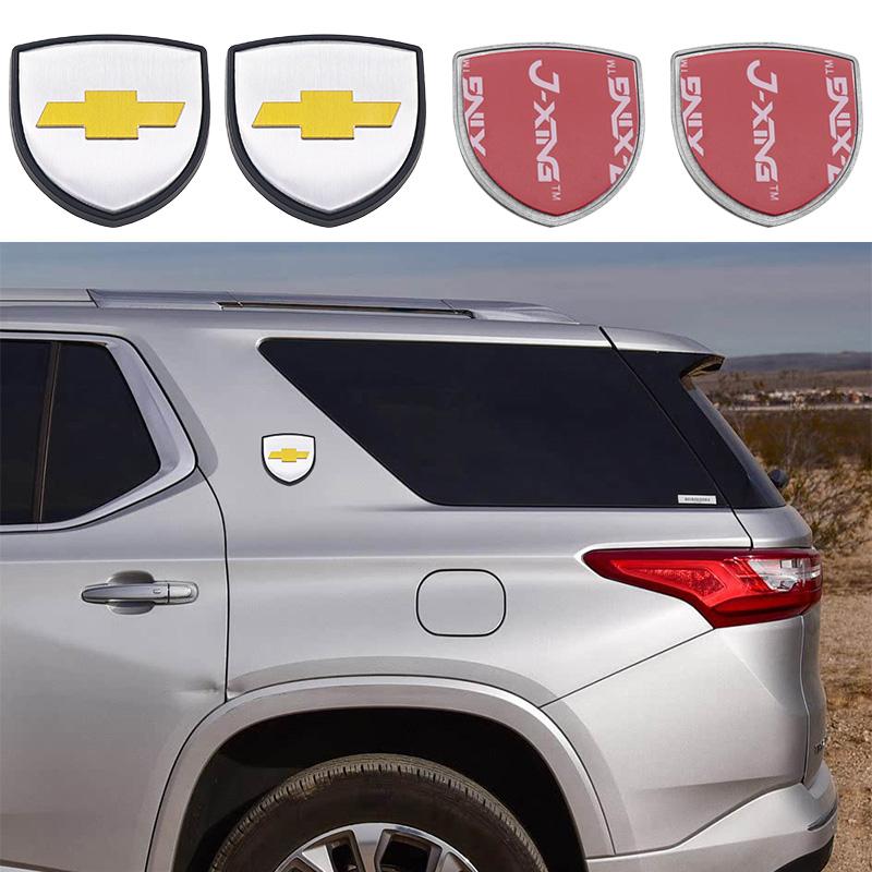 AABJX1 1pcs Chevrolet 3D 38mm metal Car Fender side logo Car door Rear Bumper tail door Emblem car door sticker Accessories