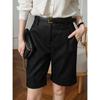 Fashion Women's Shorts High Waist Knee Length Straight Pants Korean Summer Shorts for Women White Office Shorts for Women