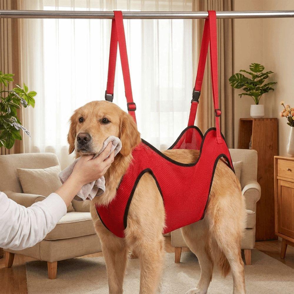Breathable Mesh Pet Nail Trimming Hammock Elasticity Dog Trimming Restraint Bag Bathing Assistance