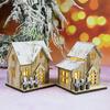 Christmas Luminous Cabin Christmas Wooden House Glittery LED Light Home Decoration Night Lamp Pendant