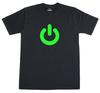 Glow In The Dark Power On Print Gadget Geek Mens Loose Fit Cotton T-Shirt