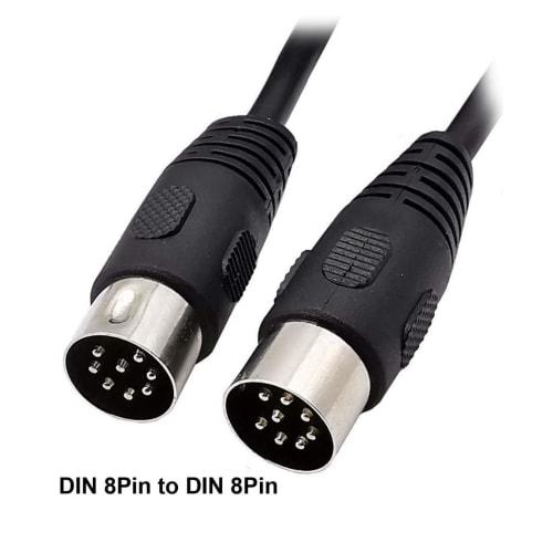 Rosebe DIN 8-Pin Connector, 8-Pin Male to 8-Pin Male MIDI Cable, DIN 8-Pin Speaker Cable Compatible, MIDI Extension Cable [50cm], DIN 8-Pin Signal Aud