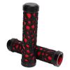 Bike Handle Grip Red Anti Slip Raised Texture Stable High Strength Double Locking Mountain Bike Handle Bar Grips