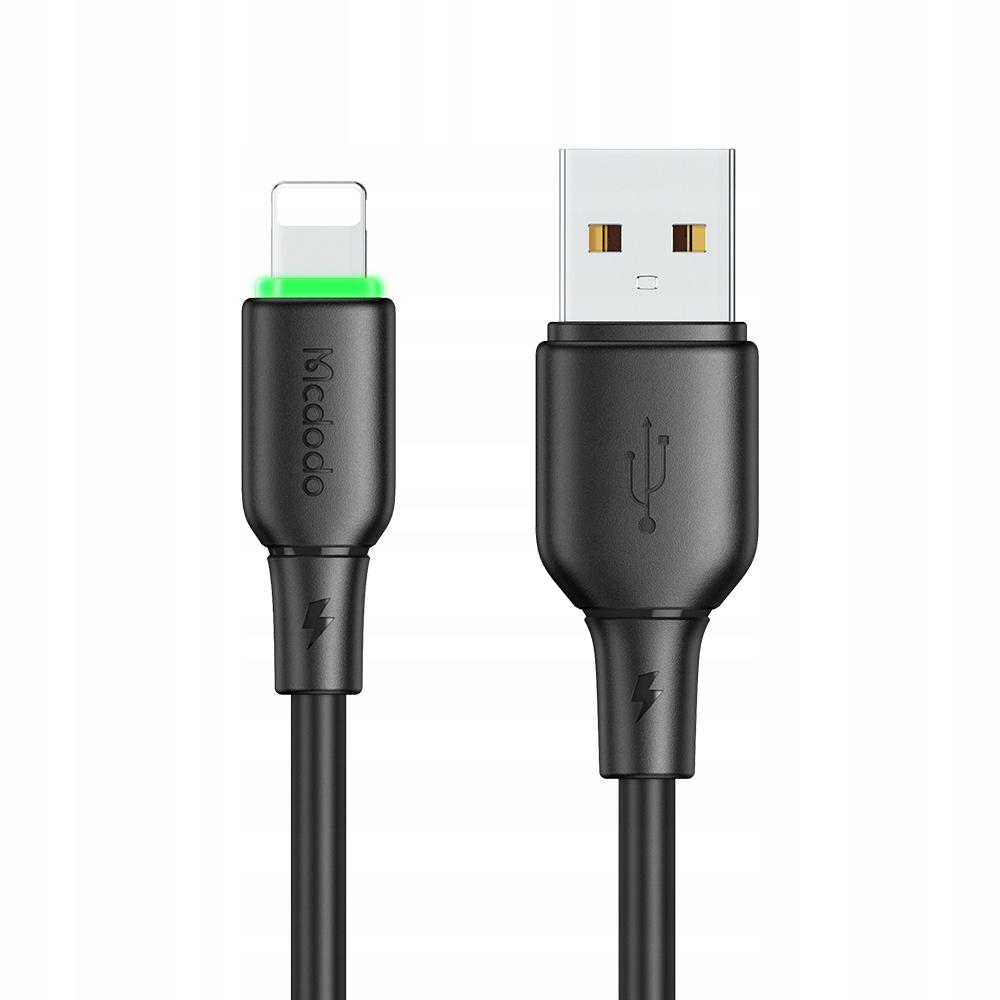 Mcdodo Зарядное устройство USB Lightning кабель для быстрой зарядки для iPhone 1M Led черный