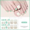 22Pcs/Set Toe Nail Fake Self-adhesive Nails Sticker Various Nail Patterns False Nail Stickers With Jelly Glue