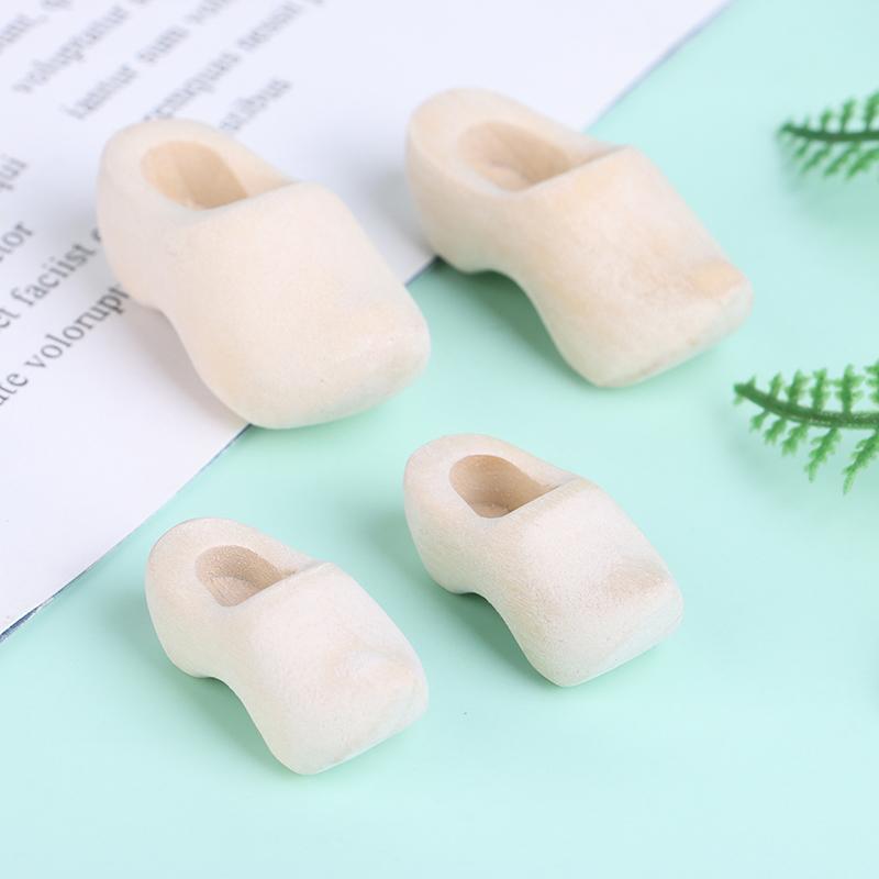 1 пара миниатюрных деревянных ботинок для кукольного домика 1/12, имитационная модель, аксессуары для самостоятельного изготовления