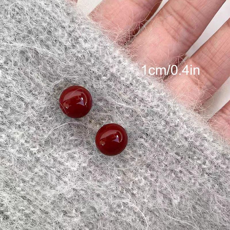 1 пара аксессуаров для ушей Элегантные женские серьги-пусеты из искусственного жемчуга Модные плоские серьги-пусеты для девочек