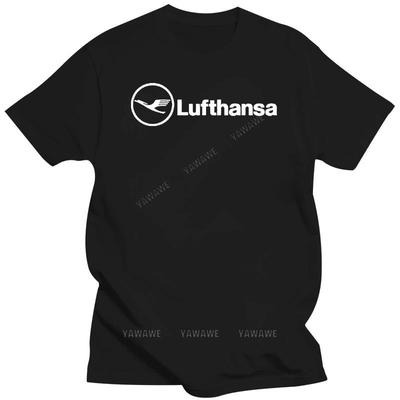 Хлопковая футболка мужская модная футболки Lufthansa Винтажный логотип Немецкая авиакомпания Авиационная футболка S-5XL мужская с коротким рукавом повседневные топы