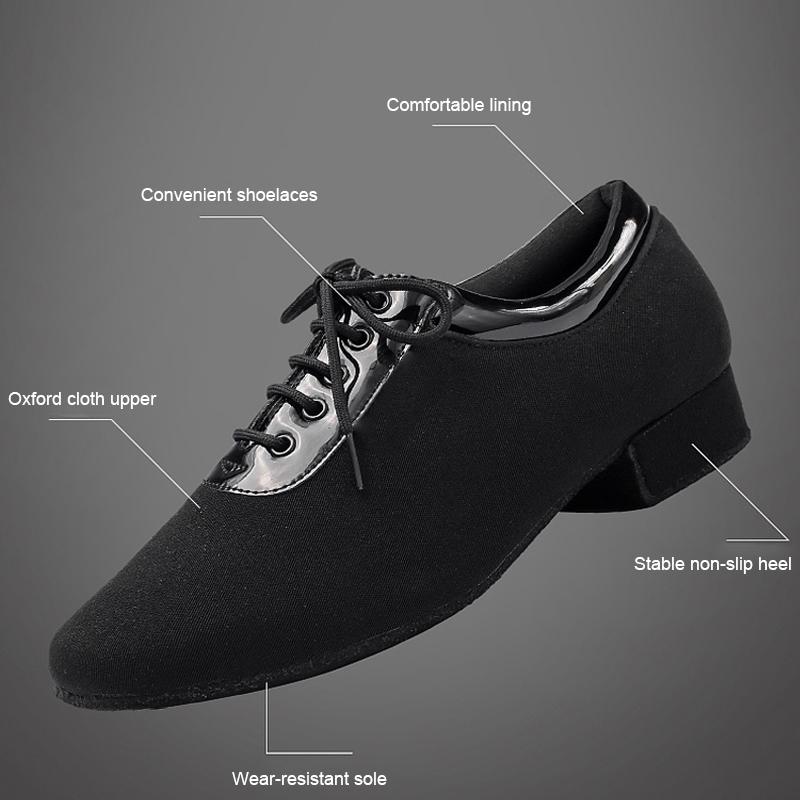 Latin Dance Shoes Men Middle Heel Teacher Dance Shoes Shape Training Square Dance Shoes